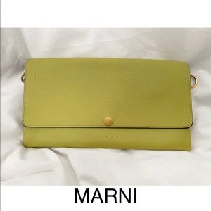 MARNI purse / clutch - spring green - slim minimal
